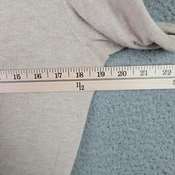 Lilly Pulitzer Gold Metallic Long Cardigan Sweater L V-Neck Logo Button Pocket - Picture 12 of 16